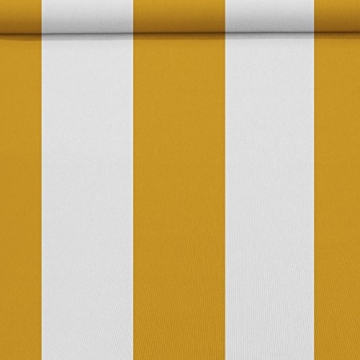 Nemaxx FCA35X Vollkassettenmarkise 3,5m x 2,5m gelb-weiß: Kassettenmarkise für optimale Beschattung aus UV-beständigem und wetterfestem Acryltuch in Grauer Kassette - nach DIN EN 13565 - 4