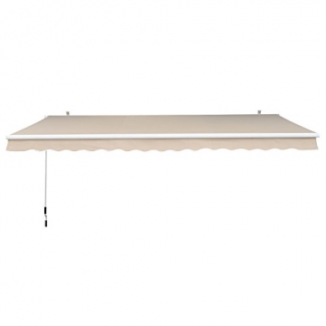 Outsunny Gelenkarmmarkise Sonnenschutz Balkon Creme 2,95x2,5m Markise - 5