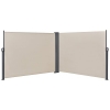 [pro.tec] Doppelte Seitenmarkise 2 x 160 x 300 cm Sandfarben Beige Sichtschutz Markise Sonnen- & Windschutz - 1