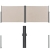 [pro.tec] Doppelte Seitenmarkise 2 x 160 x 300 cm Sandfarben Beige Sichtschutz Markise Sonnen- & Windschutz - 4