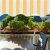 Relaxdays Klemmmarkise, Balkon Sonnenschutz, einziehbar, Fallarm, ohne Bohren, höhenverstellbar, 300 cm breit, gelb gestreift - 3