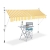 Relaxdays Klemmmarkise, Balkon Sonnenschutz, einziehbar, Fallarm, ohne Bohren, höhenverstellbar, 300 cm breit, gelb gestreift - 1