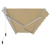 SONGMICS Gelenkarmmarkise 295 cm, Markise mit Kurbel, Sonnenschutz, Anti-UV und wasserfest, beige, 295 x 250 cm, GRA30BE - 1