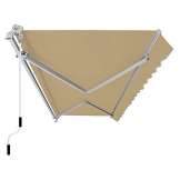 SONGMICS Gelenkarmmarkise 295 cm, Markise mit Kurbel, Sonnenschutz, Anti-UV und wasserfest, beige, 295 x 250 cm, GRA30BE - 1